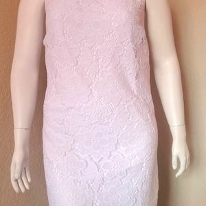 Sexy Plus Size white lace halter plus size dress